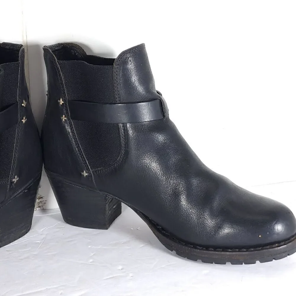 RAG & BONE Women's Durham US7,5 EU37,5 Black Leather Stretch Ankle Booties - Picture 7 of 16